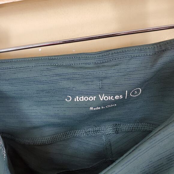 Outdoor Voices Muted Green Mid-rise Cropped Leggings Women's Size S - Picture 6 of 7